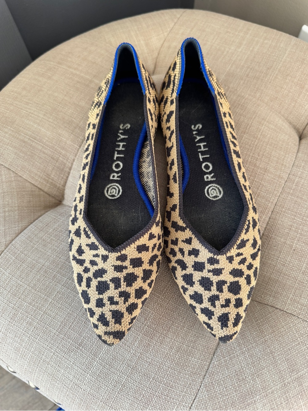 Rothy’s Leopard Print “The Point” Flats
Size 6.5